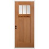 Codel Doors 32" x 80" Fir Grain Shaker Exterior Fiberglass Door 2868RHISPFGHER2033C491610BM